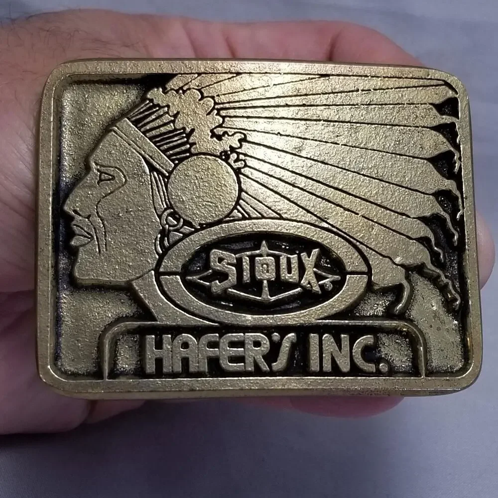 Belt Buckle Sioux Souix Hafer's Inc. Native American Indian Chief Limited Editio
